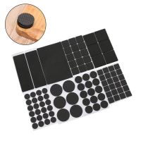 ▦۩ 1/2/6/15/24PCs Geometric Black EVA Soft Anti-slip Anti Noisy Mat Furniture Leg Pads Chair Fittings Self-adhesive Floor Protector