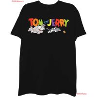 American Cartoon TOM and jerry mens 100% cotton round neck short -sleeved T-shirt