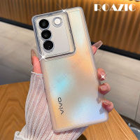 ROAZIC เคสโทรศัพท์โปร่งใส สำหรับ VIVO V29 V27 5G V27 Pro V27e IQOO Z7 Z7x 5G ฝาหลังพร้อมปลอกอ่อนป้องกันการตกฟิล์มเลนส์