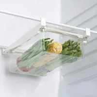 Refrigerator Organizer Bins with Handle Pull-out Fridge Drawer Organizer Freely Pullable Refrigerator Storage Box Stock