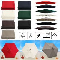 Outdoor Parasol Canopy Cover Replacement Rainproof Fabric Garden Patio Awning Umbrella Surface Covers Sun Shade Shelter No Frame