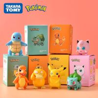 Corinada Pokemon Anime Figures Toys Pikachu Model Charmander Psyduck Squirtle Jigglypuff Bulbasaur Kawaii 6 Types For Kids Children Gifts