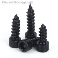 50pcs M2 M2.6 M3 M3.5 M4 Carbon Steel With Black Hexagon Socket Cap Head Self Tapping Screw Model Screw