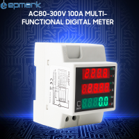 [electronicshop]AC80-300V มิเตอร์วัดพลังงานดิจิตอล,มัลติมิเตอร์ราง DIN มิเตอร์ไฟฟ้ากิโลวัตต์มิเตอร์มัลติฟังก์ชั่นเครื่องทดสอบกำลังไฟ AC โวลต์มิเตอร์ตัวทดสอบพลังงานไฟฟ้า100A