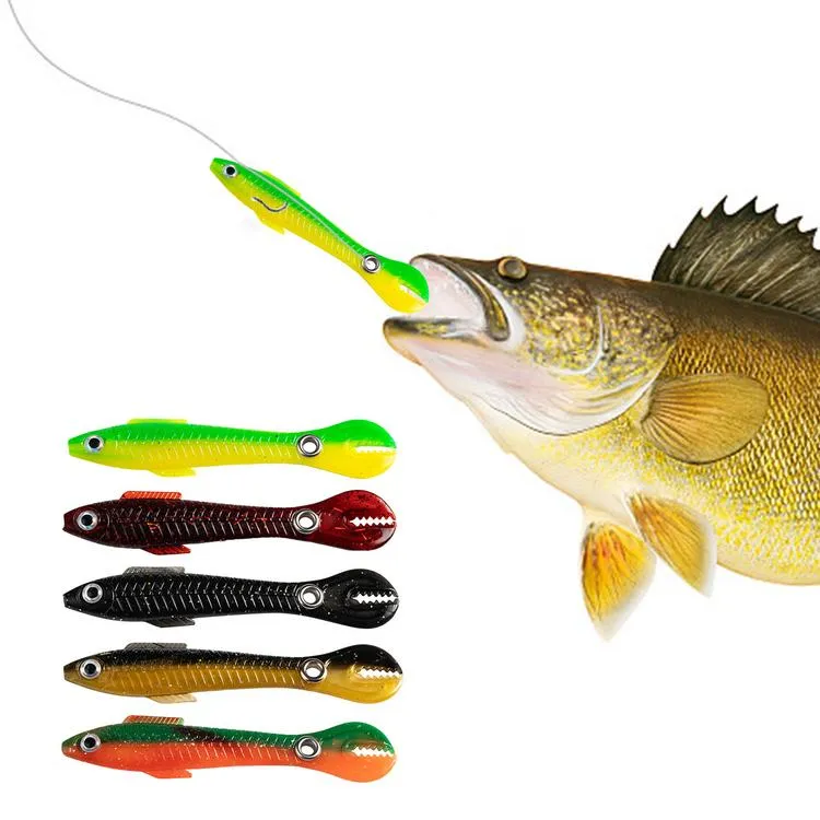 Realistic Fishing Lure 5pcs Bass Swimbaits Soft Fishing Bait Big Tail With  Jig Head Soft Shrimp Lures For Fishing Lovers Outdoor imaginative