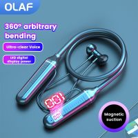 Olaf wireless Bluetooth earphone Sports Waterproof Bluetooth 5.3 Headset With Microphone SD Card Magnetic Neckband Headphone Over The Ear Headphones