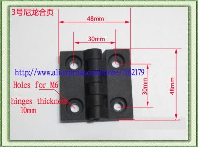 【LZ】 10PC/lot ABS engineering plastic nylon hinge 48x48mm black industrial jumbo durable hinges free shipping