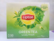 Hộp 75g 50 TÚI LỌC TRÀ XANH TƯƠI MỚI Indonesia LIPTON Green Tea Lively