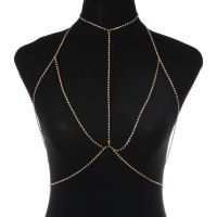 [COD] European and cross-border punk nightclub sexy diamond body chain ladies fashion multi-layer rhinestone chest