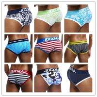 JOCKMAIL ชุดชั้นในบุรุษแบรนด์ผู้ชายพิมพ์ลายกางเกงในถุงโป่งผู้ชายชุดชั้นในเกย์ผ้าฝ้ายเอวต่ำระบายอากาศกระโปรงบิกินี่