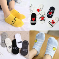 New Childrens Socks Childrens Spring and Summer No-Show Socks Cartoon Smiley Face Hidden Sock Cotton kids ankle Socks