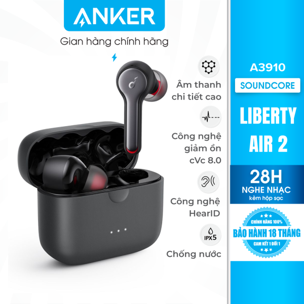 Tai nghe bluetooth TWS SoundCore Liberty Air 2 (by Anker) – A3910