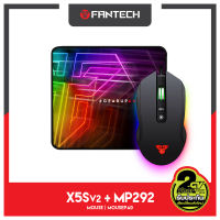 FANTECH รุ่น X5s V2 (Zeus) Optical Macro Key RGB Gaming Mouse เมาส์เกมมิ่ง ออฟติคอล ตั้งมาโครคีย์ได้ ความแม่นยำสูงปรับ DPI 200 - 7200 เหมาะกับเกมส์ MMORPG(BNS) FPS MoBA (สีดำ)