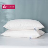 Sondeson Luxury 100% Goose Down Pillows Neck Pillows For Sleeping  Bedding 3D Style Bed Pillows With 100% Cotton Pillow Shell Travel pillows