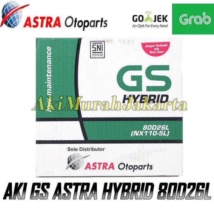 Aki Mobil Mitsubishi Triton GS HYBRID ASTRA 80D26L Aki Basah 12V 70Ah
