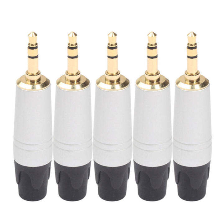 Headphone Jack Replacement 5PCS Stereo Earphone Adapter Solder Type DIY