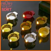 SDRT 12Pcs เครื่องนวดไฟฟ้า Diya ไฟ LED ลอยอยู่ในน้ำ ตกแต่งเรืองแสง เทียนเซ็นเซอร์น้ำ กันน้ำกันน้ำได้ เทศกาลดิวาลี ตะเกียงน้ำมันอินเดีย Deepavali เทศกาลตกแต่ง