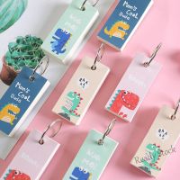 【Ready Stock】 ☂ C13 1pcs Dinosaur Small Iron Ring Notebook Student Mini Vocabulary Portable Notepad Loose-leaf Notebook Tearable Note Pad