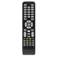 Remote Control Black Remote Control for Smart TV -11490 Free Setting with Key Remote Control Replacement English Version