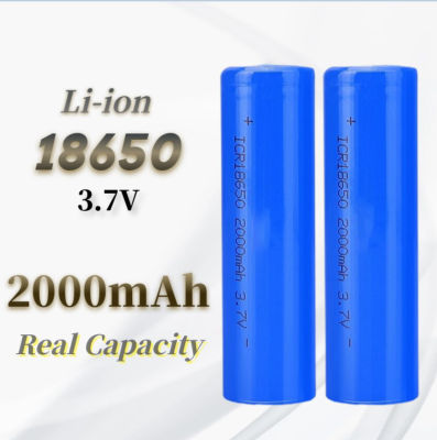 ถ่านชาร์จ18650 battery 2000mAh 3.7V ชุดแบตเตอรี่เซลล์พลังงานเครื่องพ่นสารเคมีแบบชาร์จไฟได้ ไฟเต็ม ราคาสุดคุ้ม แบตเตอรี่ลิเธียมไอออนแบบชาร์จไฟได้ ราคาถูก