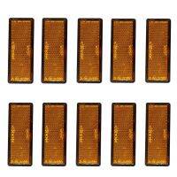 10pcs/set Amber Orange Sticker Reflectors Warning Mark Sign Reflective Tape Panel IP67 for Trailer Truck Motorbike