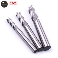 【hot】◄✤✤ 3PCS 4 Flutes End Mill 6mm 8mm 10mm Diameter Milling Cutter Straight Shank Router Bit Set Tools