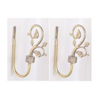 2 Pcs Heavy Duty ผ้าม่าน U-Shaped Hooks ผ้าม่านตกแต่งผ้าม่าน Holdback ติดผนังผ้าม่าน Tiebacks พร้อมสกรู