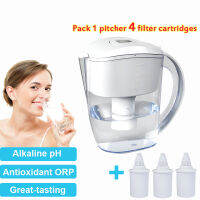 เหยือกกรองน้ำอัลคาไลน์ไอออนไนซ์3.5L Best Home Water Purifier Jug Filters With 4 Long-Lasting Filter Refills