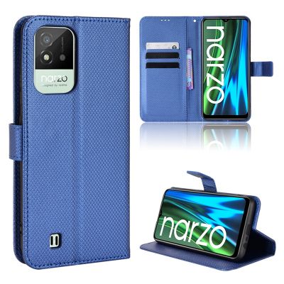 Realme Narzo 50i ปลอกพลิกที่วางโทรศัพท์ยืน Realme Narzo50i กรณีกระเป๋าสตางค์หนัง PU ปกหลัง
