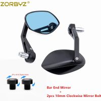 ZORBYZ มอเตอร์ไซค์7/8 22มม. สีดำ CNC มือจับพื้นผิว3D กระจกมองหลังสำหรับฮอนด้า CB500x MSX125 CBF600 CBF125