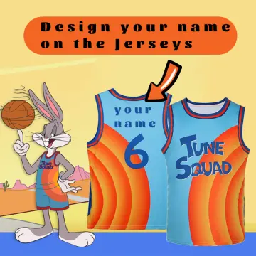 Anime Space-jam Basketball Jersey Tune-squad #6 James Top Shorts