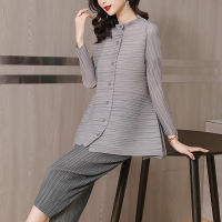 ร้อน, ร้อน★Womens Temperament Stand-collar Pleated Cardigan Jacket