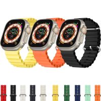 Ocean Band Silicone Sports Strap Compatible For Apple watch Series 8 7 SE 6 5 4 Ultra 49mm 45mm 41mm iWatch Bracelet 【BYUE】