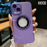 HOCE 3D รูปแบบรังผึ้งเคสโทรศัพท์ Magsafe สำหรับ iPhone 14 ProMax 12 13 11ป้องกันเลนส์ปลอกซิลิโคนกันกระแทก