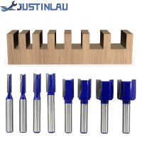 JUSTINLAU 8mm Shank Straight Knife Slotting Milling Cutter เครื่องตัดมิลลิ่งสองคมสําหรับทําความสะอาดเครื่องมืองานไม้ด้านล่าง