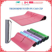 Thảm Yoga Định Tuyến Da PU Cao Cấp Chính Hãng Tặng Kèm Túi Đựng Và Dây Đeo
