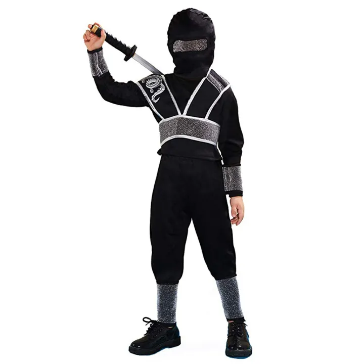 Eraspooky Boy's Ninja Costume Halloween Kids Black Ninja Outfit, Dragon  Totem | Lazada PH