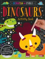 Scratch and sparkle dinosaurs Activity Book dinosaur theme shining scraping Book Childrens puzzle game English Activity Book Dinosaur knowledge English original imported book