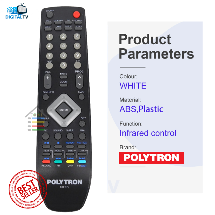 REMOTE TV TABUNG POLYTRON MULTI FUNGSI | Lazada Indonesia