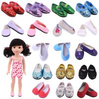 5Cm Doll Shoes Multicolor Canvas Leather Sequin Style For 14.5Inch Wellie Wisher amp; 32-34Cm Paola Reina Dolls Clothes Accessories