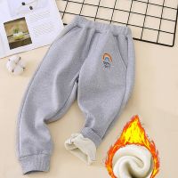 Children Casual Pants Winter Thick Warm Sports Long Pants Boys Sweatpant Baby Girl Trousers Kids Toddlers Loose Pants 1-14 Years