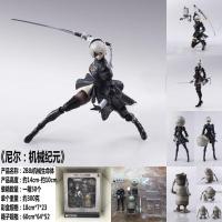 14ซม.NieR Automata YoRHa No. 2ประเภทB 2Bต่อสู้ตุ๊กตาขยับแขนขาได้ของเล่นPVCคอลเลกชันตุ๊กตาอะนิเมะการ์ตูนสำหรับคริสต์มาสของขวัญ