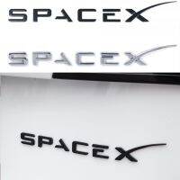 Emblema Space X Lettere In Metallo Distintivo Baule Posteriore Decalcomanie Logo Auto Adesivo Per Tesla Moo 3, X ,Y E S Accessetichetta Coda