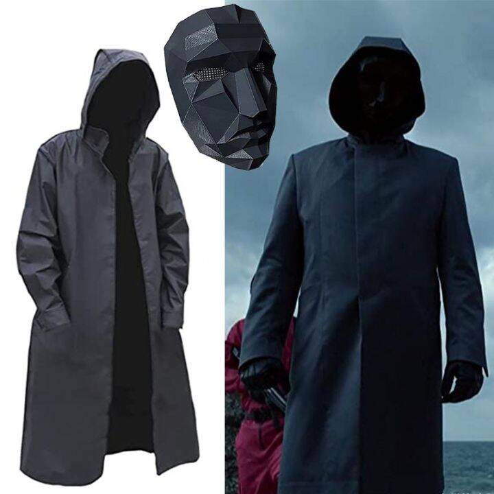 Top Squid Game Boss Costumes Suit The Front Man Windbreaker Mask