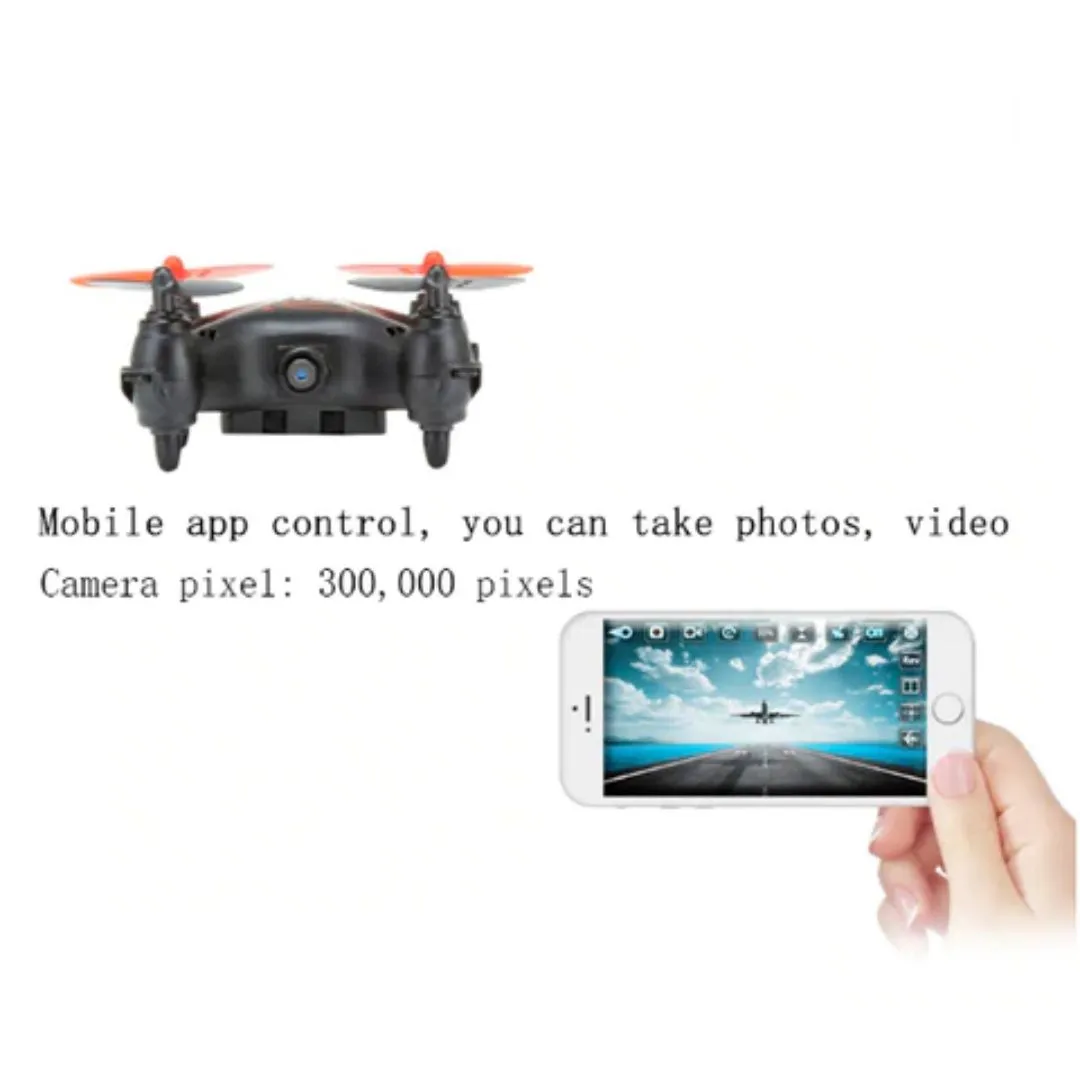 mini drone with camera smartphone controlled