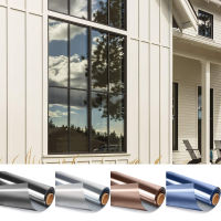 One Way Mirror Window Film Daytime Privacy Sun Blocking Reflective Self Adhesive Film Anti UV Heat Control Window Tint for Home-Lusjeh