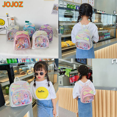 JOJOZ กระเป๋านักเรียนแฟชั่นสำหรับเด็ก,กระเป๋าเป้สะพายหลังสำหรับโรงเรียนอนุบาลพิมพ์ลาย Frozen Elsa สำหรับเด็กผู้หญิง