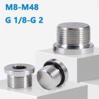 1pc Male Thread 304 Stainless Steel Hex Socket Plug ED Sealing Ring Flange Inner Hexagon Bolt Oil Water Pipe Fitting Pipe Fittings Accessories