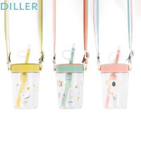 ✲ Diller Tritan Tumbler แก้วกาแฟพร้อมหลอดมีฝาปิดและฝาปิด (550 มล.) D74