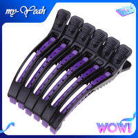 Myyeah 6ชิ้น/เซ็ต Pro Salon จระเข้ที่หนีบผมคลิป Hairdressing Black Ground ส่วนคลิปหนีบ Hairpins บ้านแต่งผมด้วยตัวเองเครื่องมือ